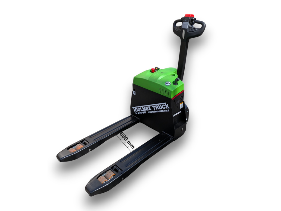 Elektryczny wózek paletowy HANGCHA CBD15 A3MC2-I (rozstaw wideł 680 mm) - idealny do sadownictwa