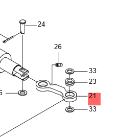 Zestaw łączników osi kierowania Hyundai 25-33 L-7A, L-7M, D7, D7E, D9, DA9